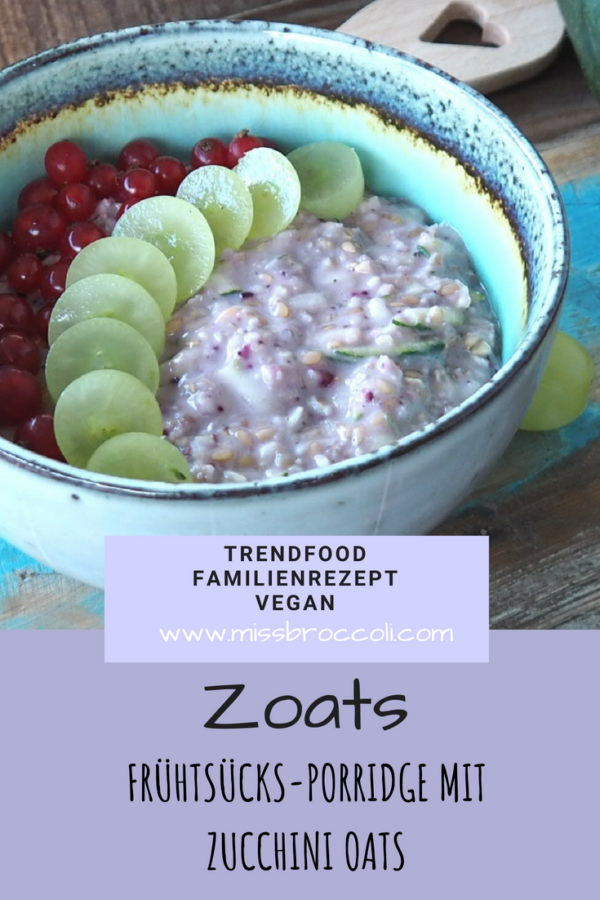 Zoats Mit Beeren Gesundes Power Fr Hst Ck Aus Zucchini Und Oats