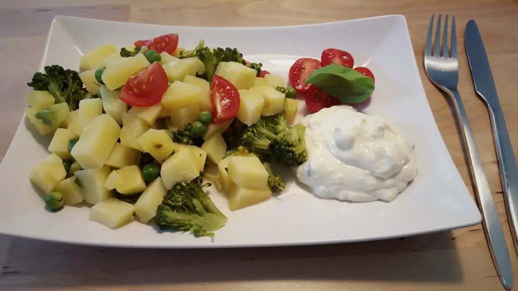 Kartoffel-Broccoli-Erbsen mit Quark für Mama