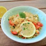 Zitronen-Quinoa mit Cashews, vegan, rezept, buddha bowl, salat, vegetarisch, eisenreich, proteinreich, schnell, foodblog, familie, schwanger