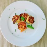 Hüttenkäse-Taler fingerfood rezept Broccoli und Blumenkohl-Randenstampf