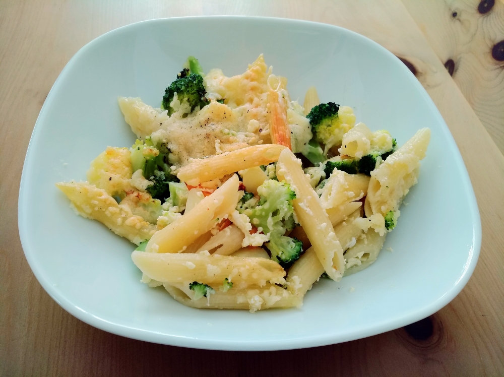 Auflauf aus Pasta- und Gemüse Resten foodwaste rezept