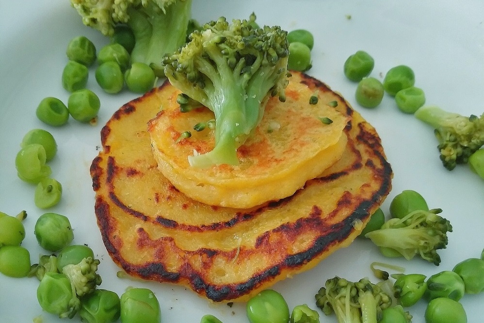 Cachapas, Maisküchlein mit Broccoli