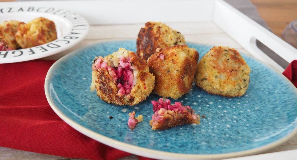 Pink Arancini Mit Rote Bete Restenrezept Miss Broccoli