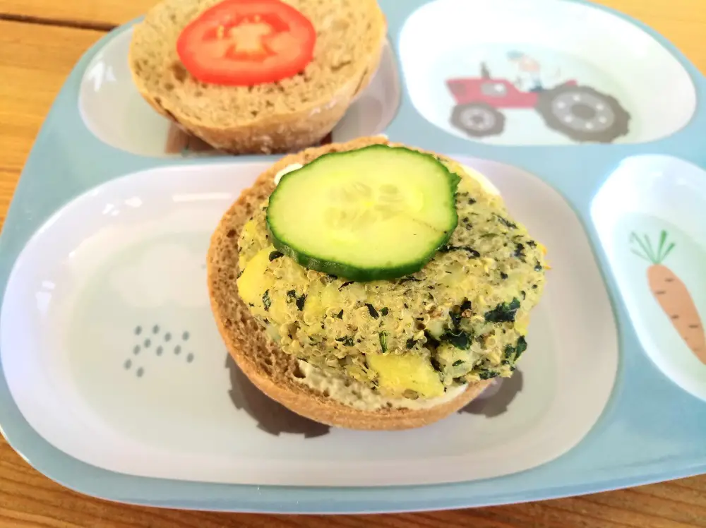 Quinoa Broccoli Burger rezept vegan pattie familie schwanger vegan kartoffel selbstgemacht familie kinder
