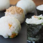 Sushi vegan schwanger rezept mama kinder familie vegetarisch avocado kugel nigiri maki