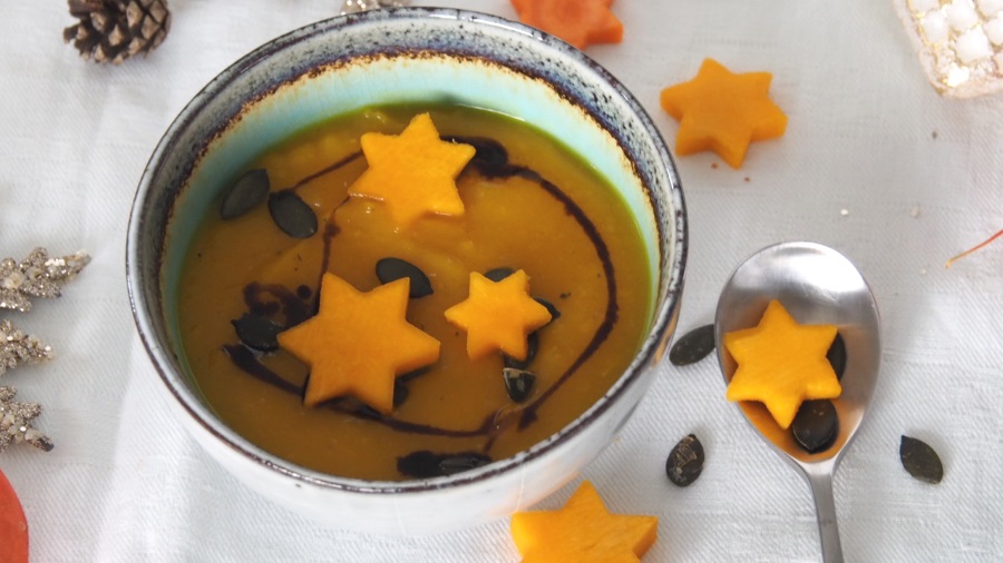 Kurbis Orangen Suppe Mit Gemusesternen Miss Broccoli