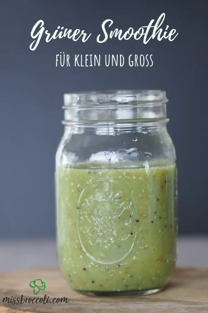 grüner smoothie green kiwi apfel banane gerstengras spinat gesund vitamine kind familie winter rezept foodblog