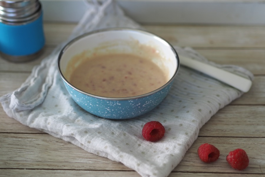 Milch Getreidebrei Grundrezept Und Mit Himbeeren Abendbrei Ab 8 Monat Miss Broccoli