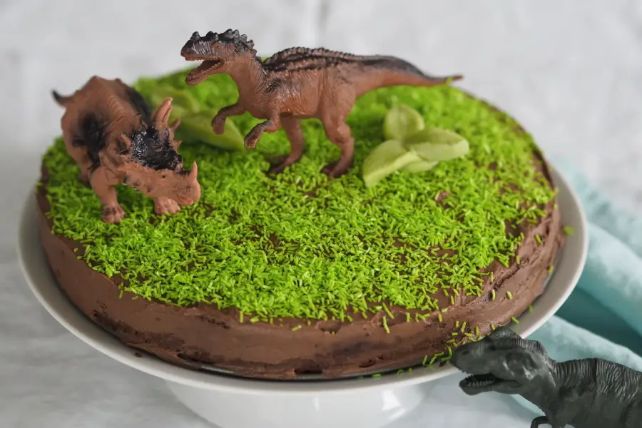 Schokoladen Süsskartoffel Dinosaurier Geburtstagstorte ⋆ Miss Broccoli